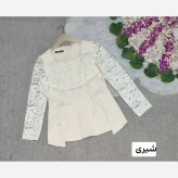 شومیز زنانه مجلسی مازراتی و گیپور مدل روژان