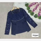 شومیز زنانه مجلسی مازراتی و گیپور مدل روژان