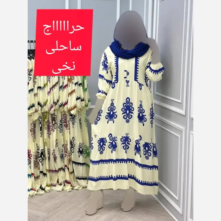 پیراهن ساحلی زنانه نخ تایلندی مدل آتینا سایز فری 36 تا 46