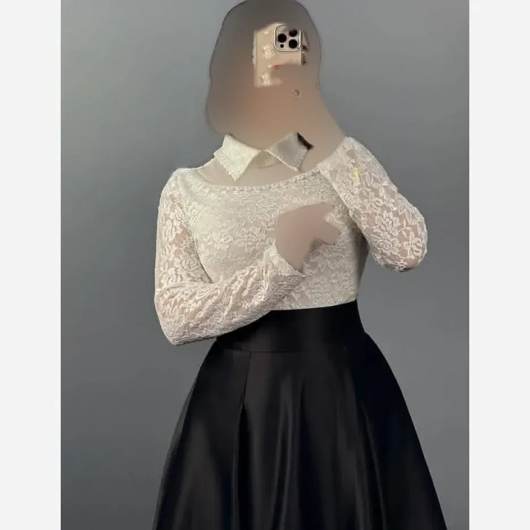 شومیز گیپور مجلسی آستردار زنانه مدل ژیلا