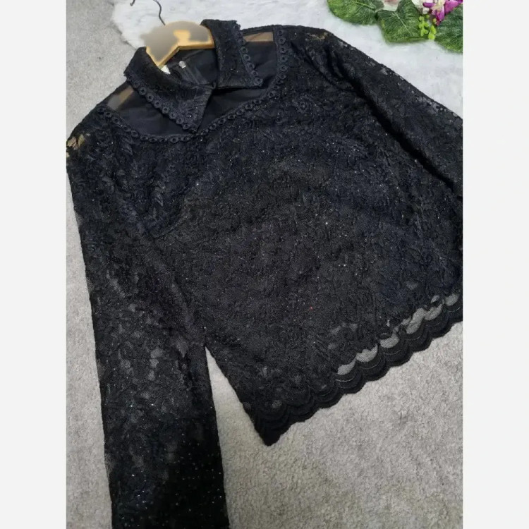 شومیز گیپور مجلسی آستردار زنانه مدل ژیلا