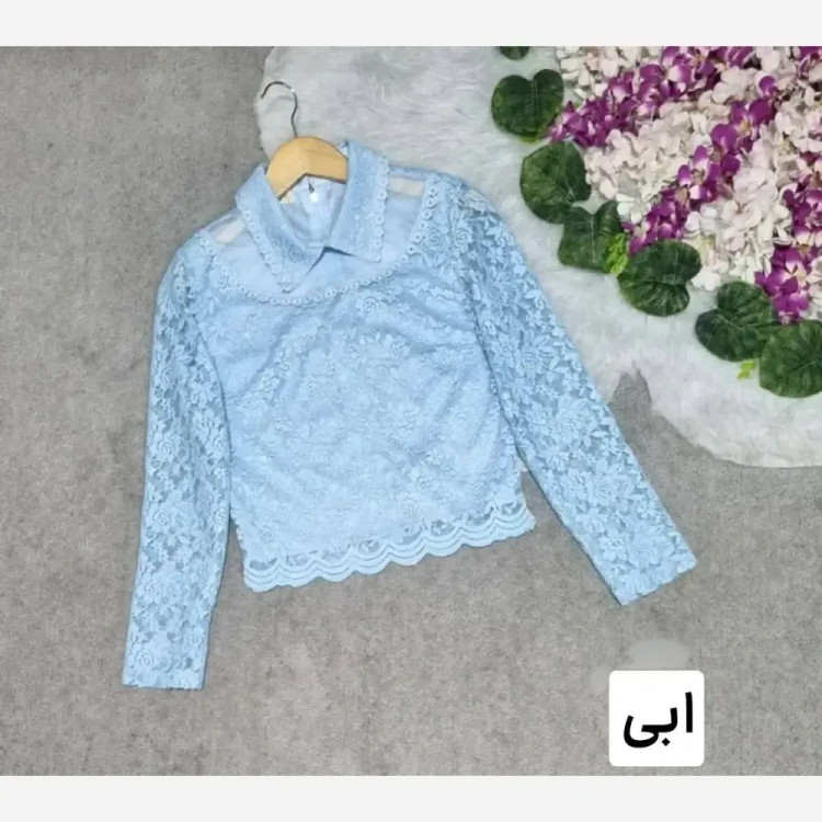 شومیز گیپور مجلسی آستردار زنانه مدل ژیلا