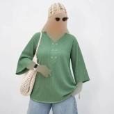 شومیز زنانه جلودکمه ایوا فری سایز رنگبندی متنوع