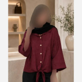 شومیز گره ای شانتون سوپر شانتون اعلا فری سایز 38 تا 48