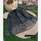 مانتو مزونی عروسکی تور اکلیلی آستردار زنانه سایز فری 38 تا 46