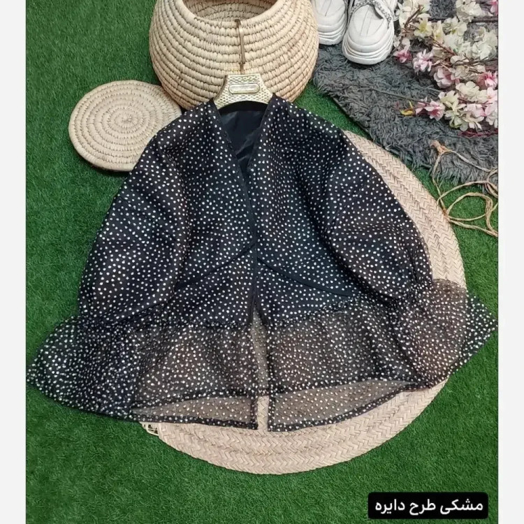 مانتو مزونی عروسکی تور اکلیلی آستردار زنانه سایز فری 38 تا 46