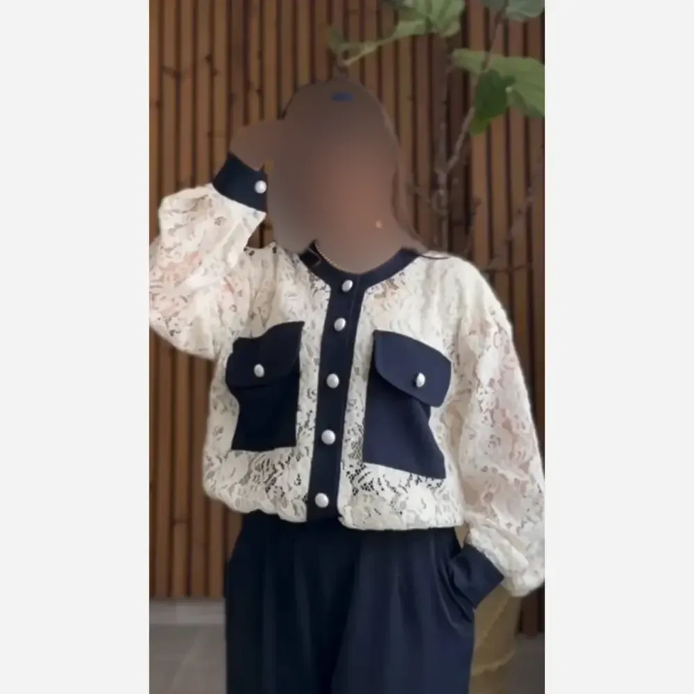ست شومیز و شلوار نوردخت تل گیپور اصل وارداتی سایز 38 تا 46 فری