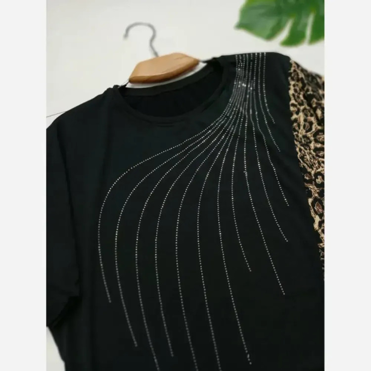 ست بلوز و شلوار زنانه قواره دار ویسکو الیزه فول کش سایز بزرگ