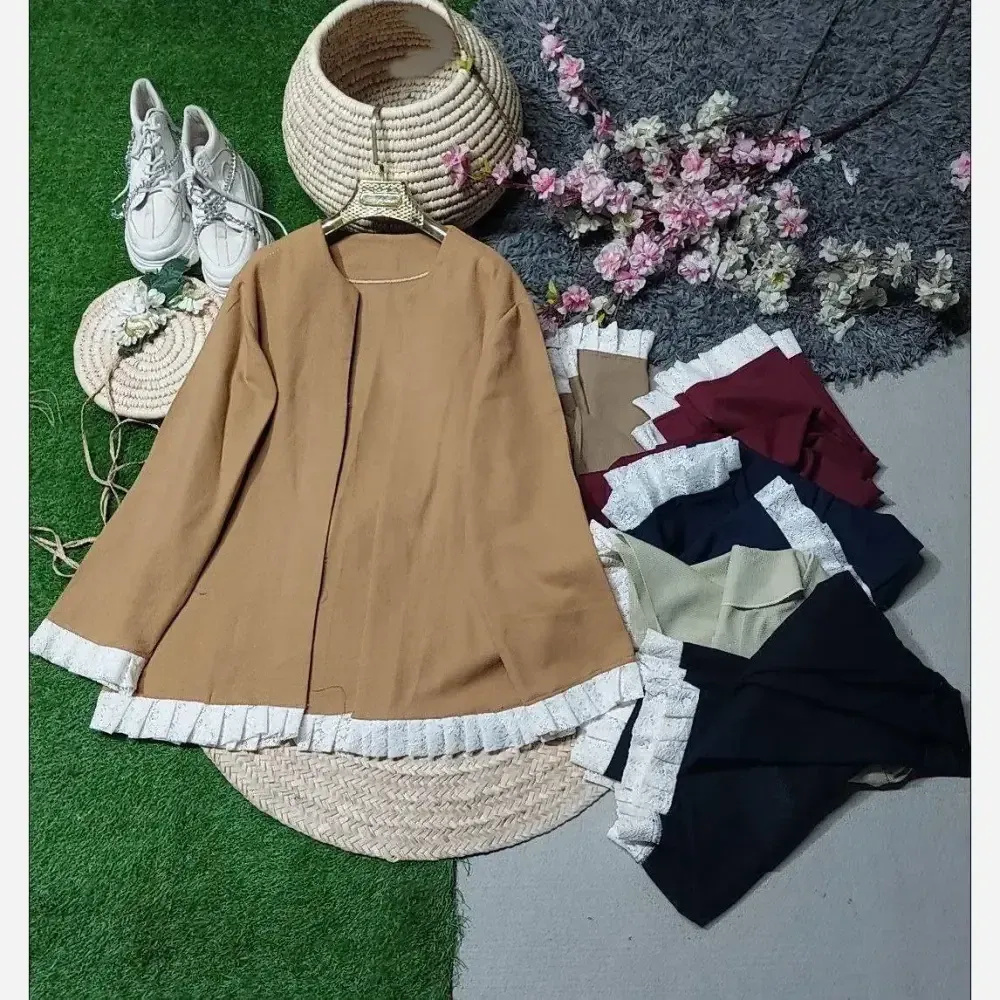 کت زنانه کنفی تایلندی زویا رنگ شتری فری سایز 38 تا 46