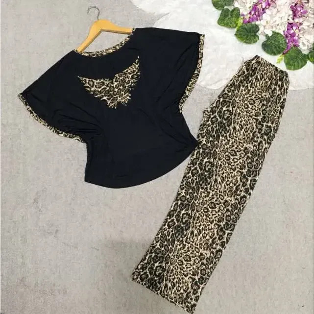 ست لباس زنانه طرح پرنده جنس فلامنت و گیاهی فری سایز 36 تا 50