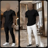 تیشرت تک مراکشی مردانه رنگ مشکی سایز XL و 2XL