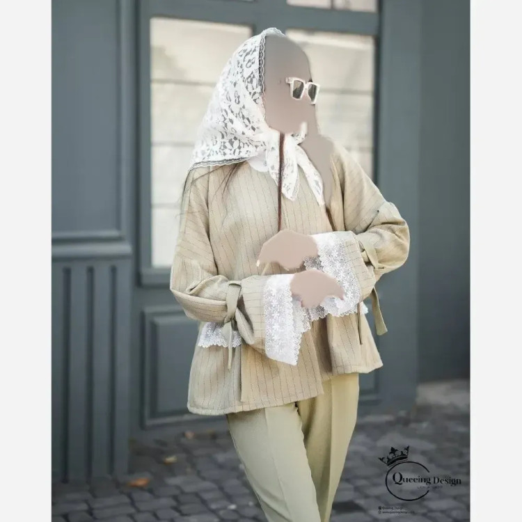 کت زنانه سایز بزرگ آدرینا جنس مازراتی اعلا قواره دار رنگ سرمه ای نسکافه ای سبز بنتون سایز 38 تا 50