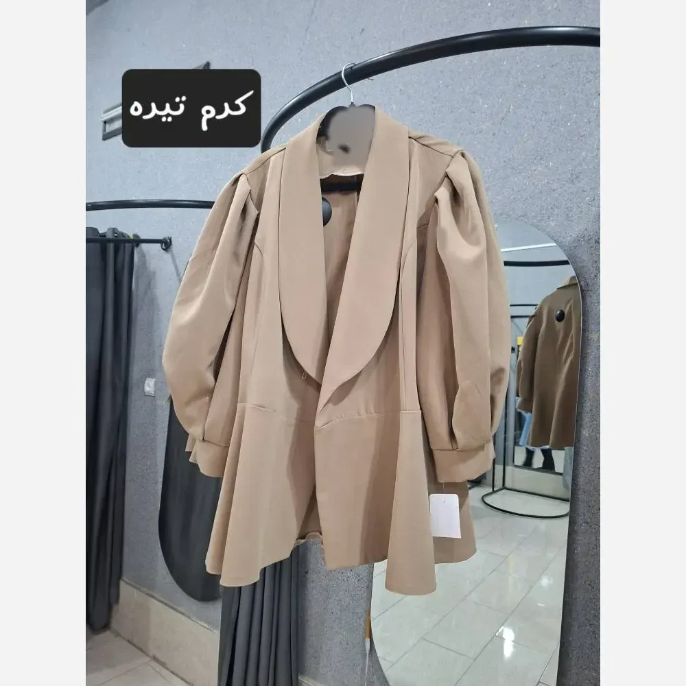 کت زنانه مازراتی کمربنددار رنگی سایزبندی