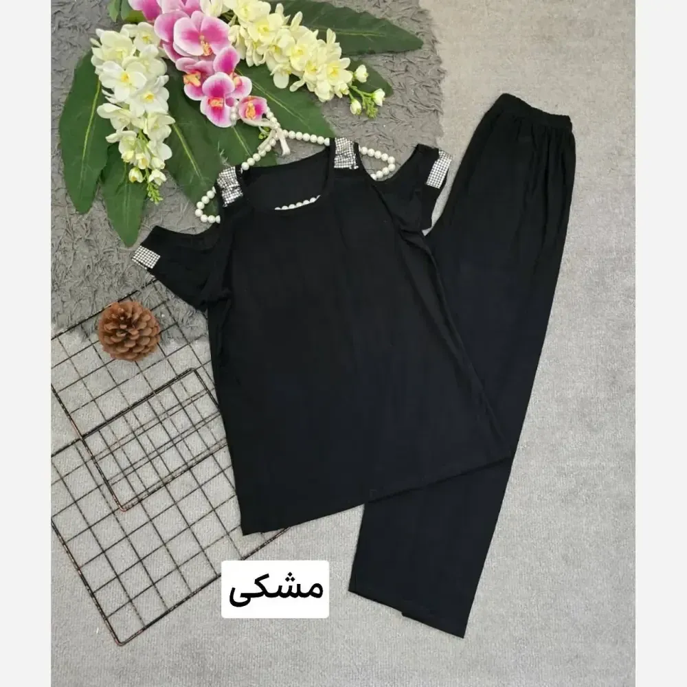 ست زنانه ویسکوز کش مدل دلبرانه فری سایز