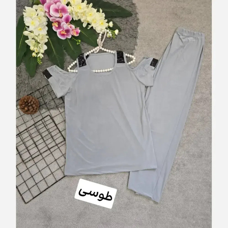 ست زنانه ویسکوز کش مدل دلبرانه فری سایز