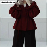 کت و شلوار زنانه مدل عروسک جنس مازراتی شلوار بگ فری سایز تا 48