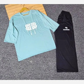 ست لانگ و شلوار بگ زنانه جنس اسپان گلکسی فری سایز