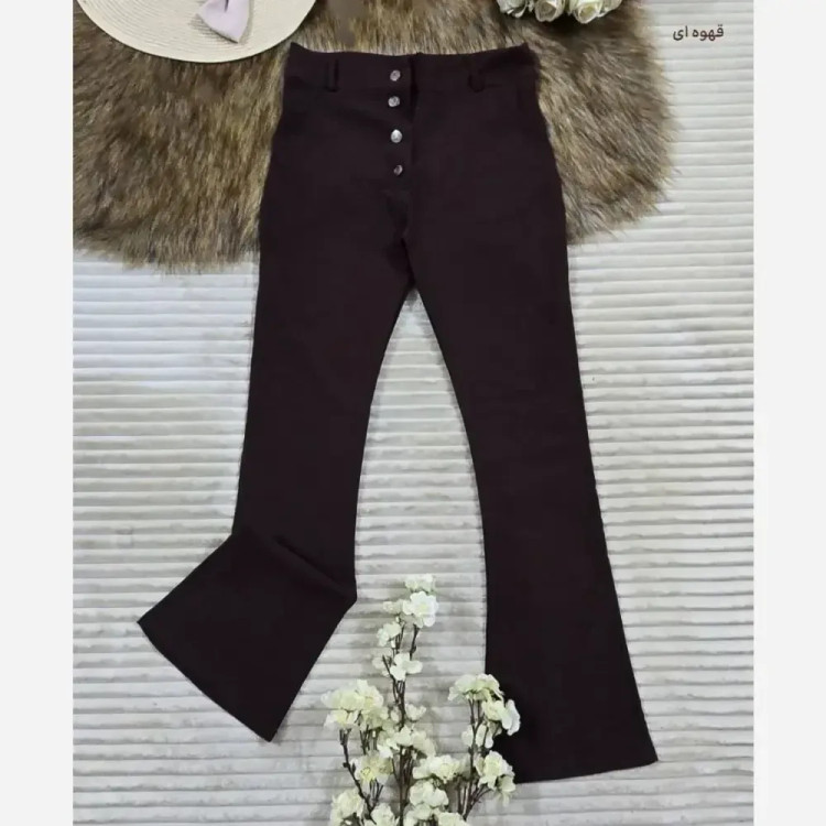 شلوار کتان دمپا جلو دکمه جنس کتان کش اعلا سایز 40 تا 50