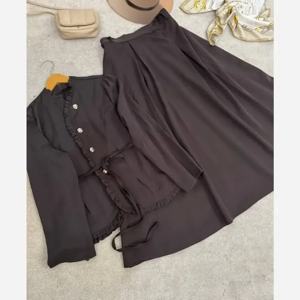 ست کت و دامن مازراتی زنانه مدل عروسک فری سایز تا 48