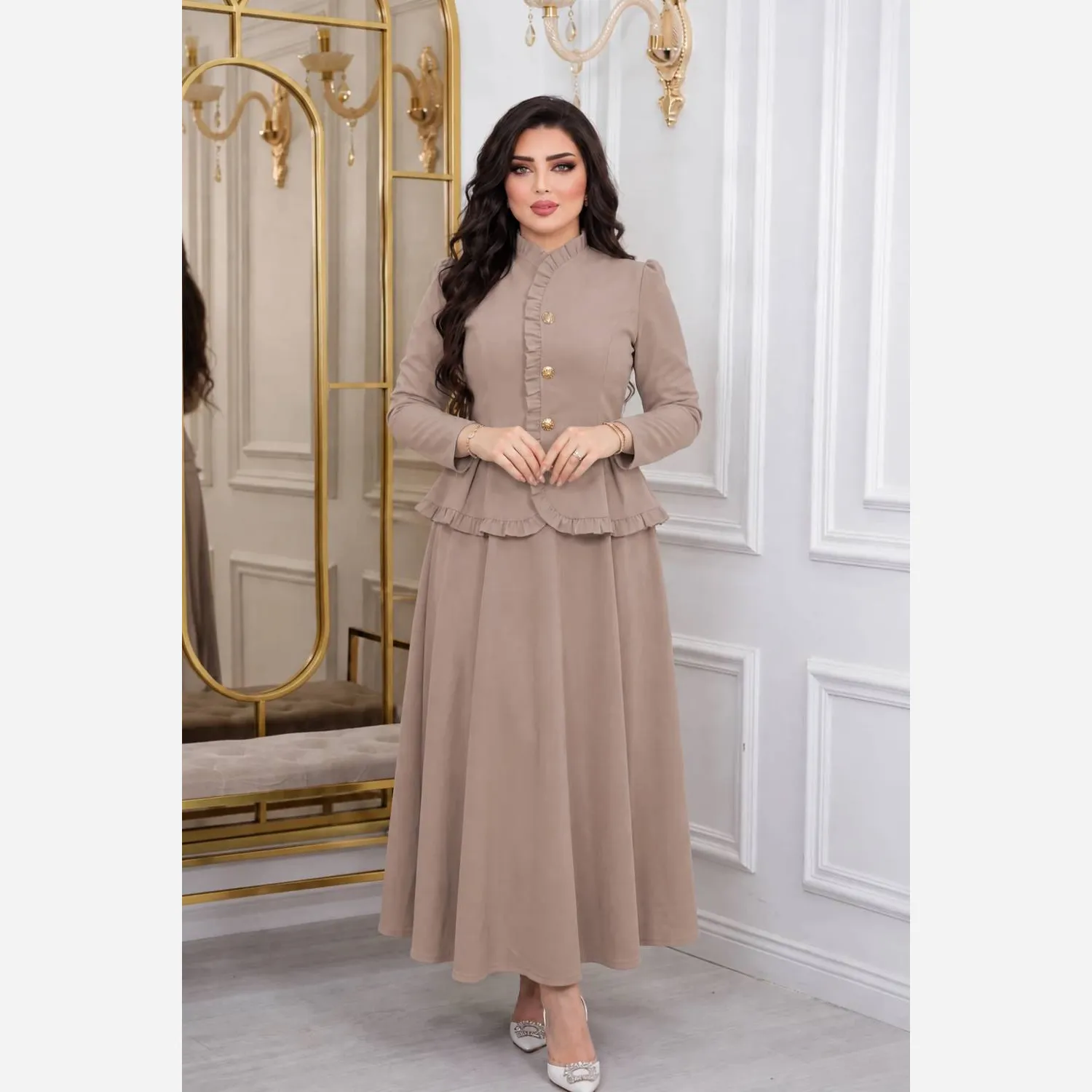 ست کت و دامن مازراتی زنانه مدل عروسک فری سایز تا 48