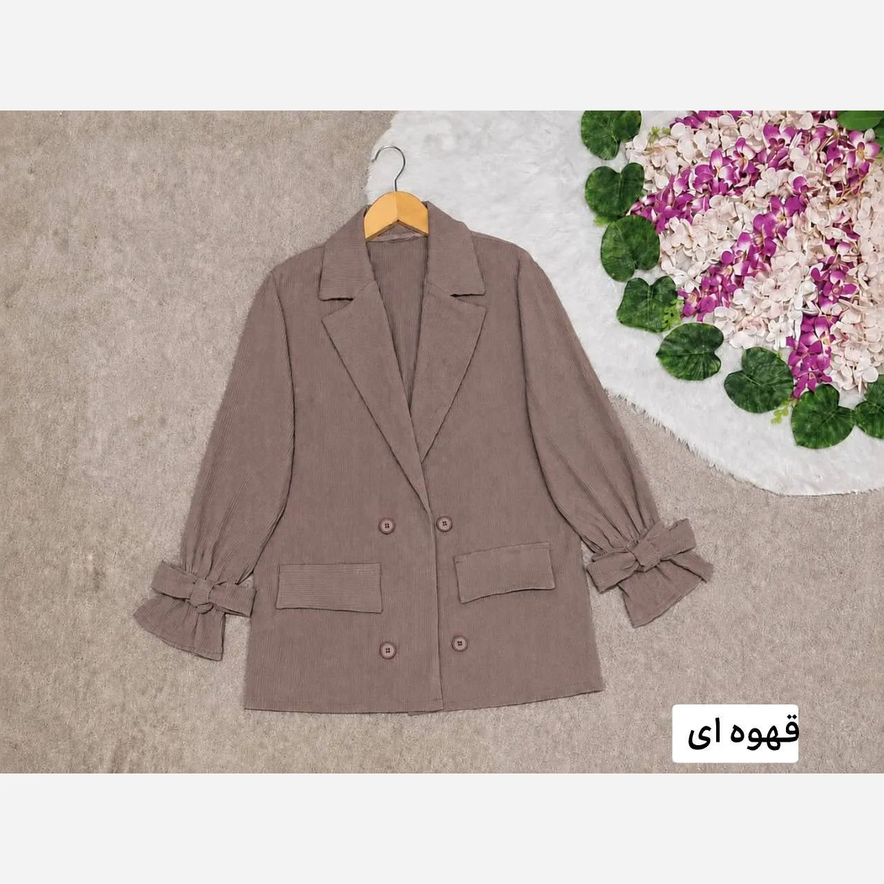 ست لباس راحتی زنانه طرح پرنده جنس فلامنت گیاهی سایز بزرگ فری سایز