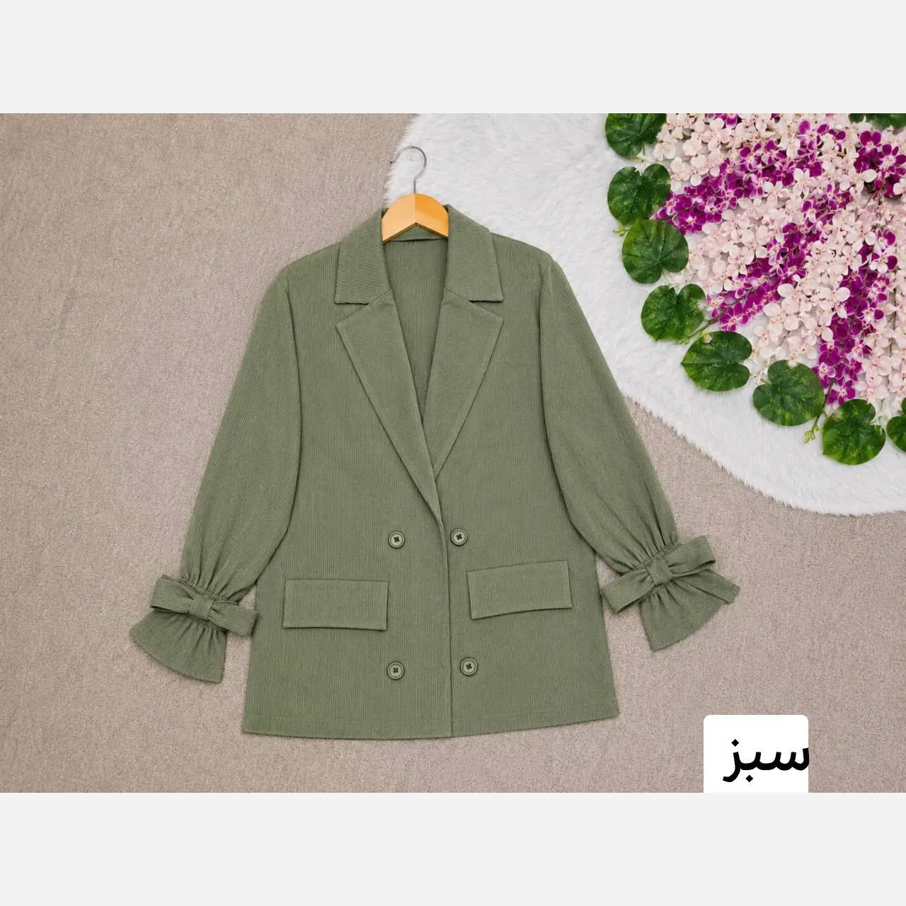 ست لباس راحتی زنانه طرح پرنده جنس فلامنت گیاهی سایز بزرگ فری سایز