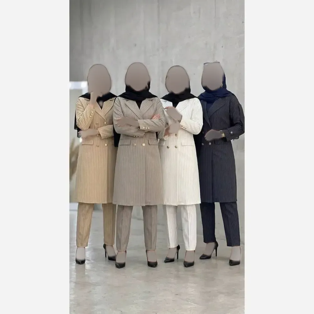 ست اداری ومجلسی زنانه مدل سارا پارچه مازراتی کجراه درجه یک