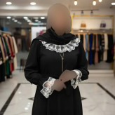 پیراهن عبایی مدل محبوبه جنس الیزه فری سایز مشکی