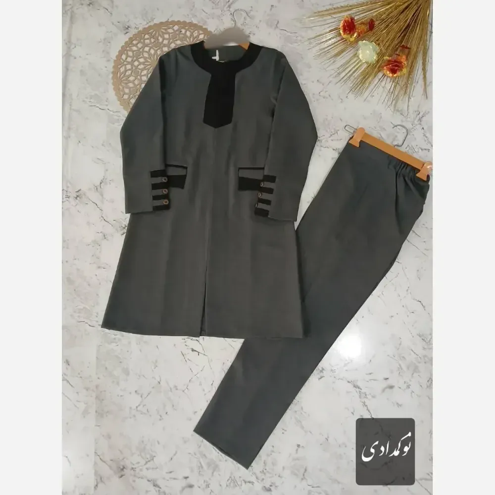 ست مانتو شلوار اداری زنانه جنس پرشین درجه یک رنگبندی متنوع سایز بزرگ و معمولی