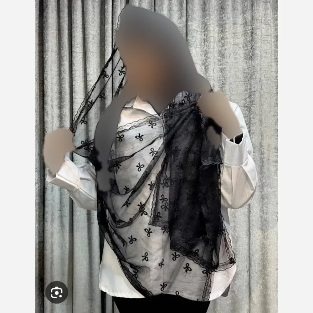 شال تور دانتل طرحدار حاشیه دار سایز 180 در 70 زنانه