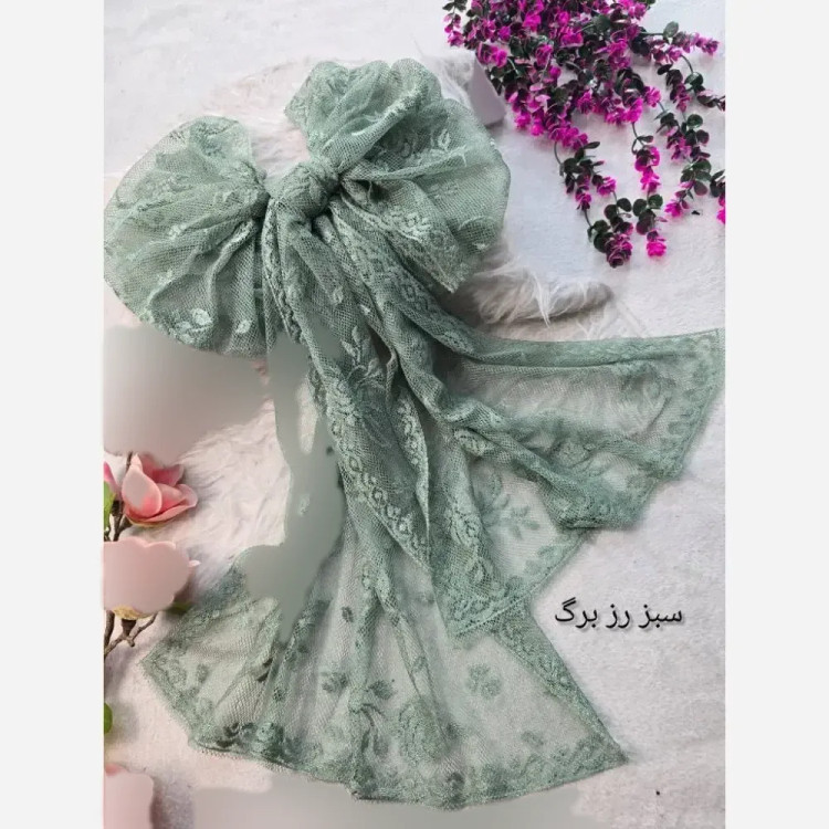 شال تور دانتل طرحدار حاشیه دار سایز 180 در 70 زنانه