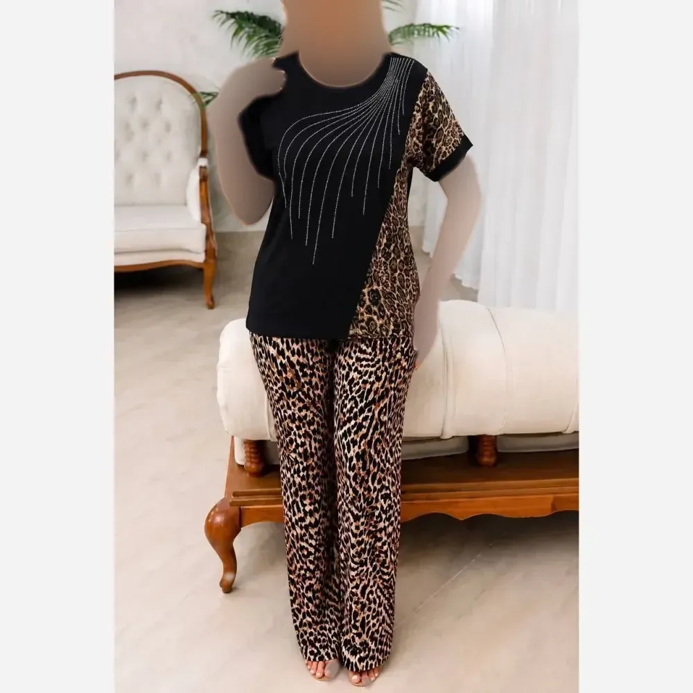 ست لباس زنانه ماریا فلامنت گیاهی فری سایز