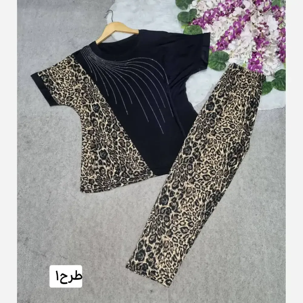 ست لباس زنانه ماریا فلامنت گیاهی فری سایز