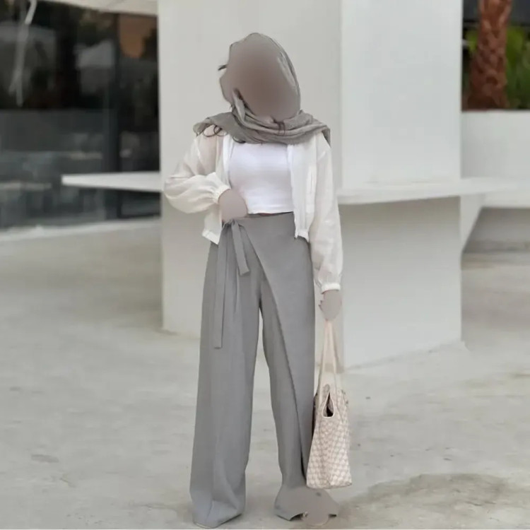 شلوار بگ زنانه مازراتی گرم بالا سایز 38 تا 46 رنگ مشکی و طوسی
