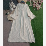 کفتان آویژه زنانه جنس کسمه اعلا در رنگبندی مشکی، شتری، کرم روشن، سبز بنتون سایز 38 تا 46 فری قد 135 دورسینه کیمینو