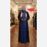 ماکسی پیراهنی ماهک کراش و گیپور قد 135 سایز 1 و 2