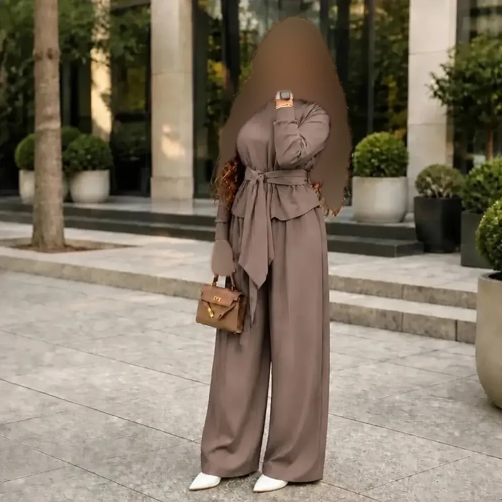 ست دو تیکه شلوار و پیراهن زنانه جنس مازراتی اعلا