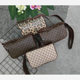 کیف کاربردی چرم سایز آزاد طرح پلنگی شطرنجی گوچی