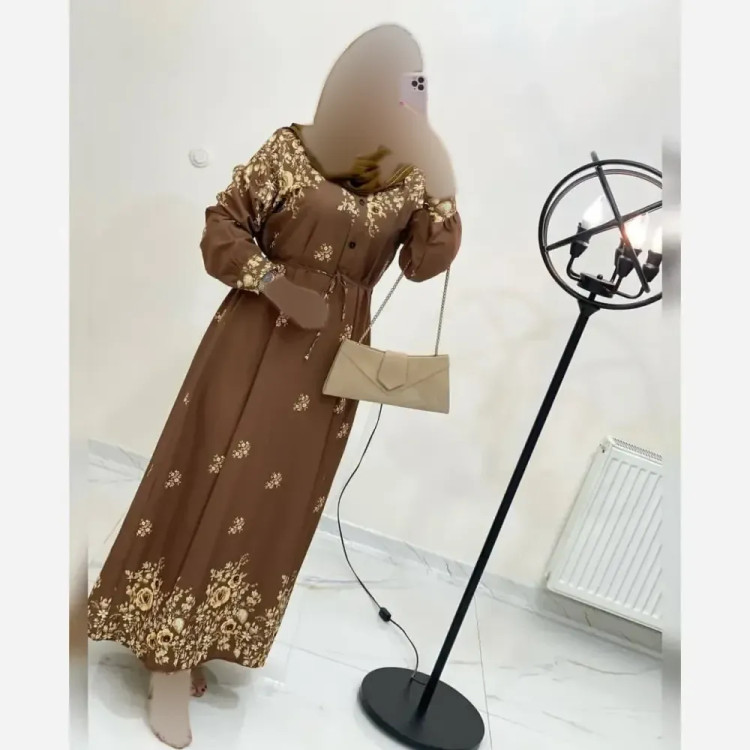 لباس ساحلی زنانه کرپ بوگاتی مدل رز فری سایز خنک