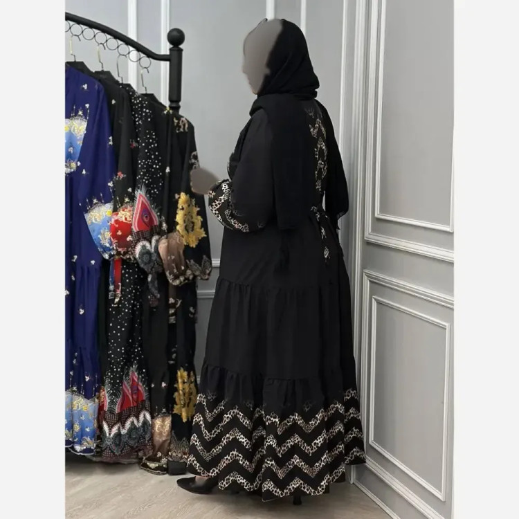 پیراهن زنانه الیزه رونیا رنگ مشکی فری سایز 38 تا 48