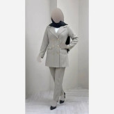 ست اداری و مجلسی زنانه مدل سارا پارچه مازراتی کجراه درجه یک