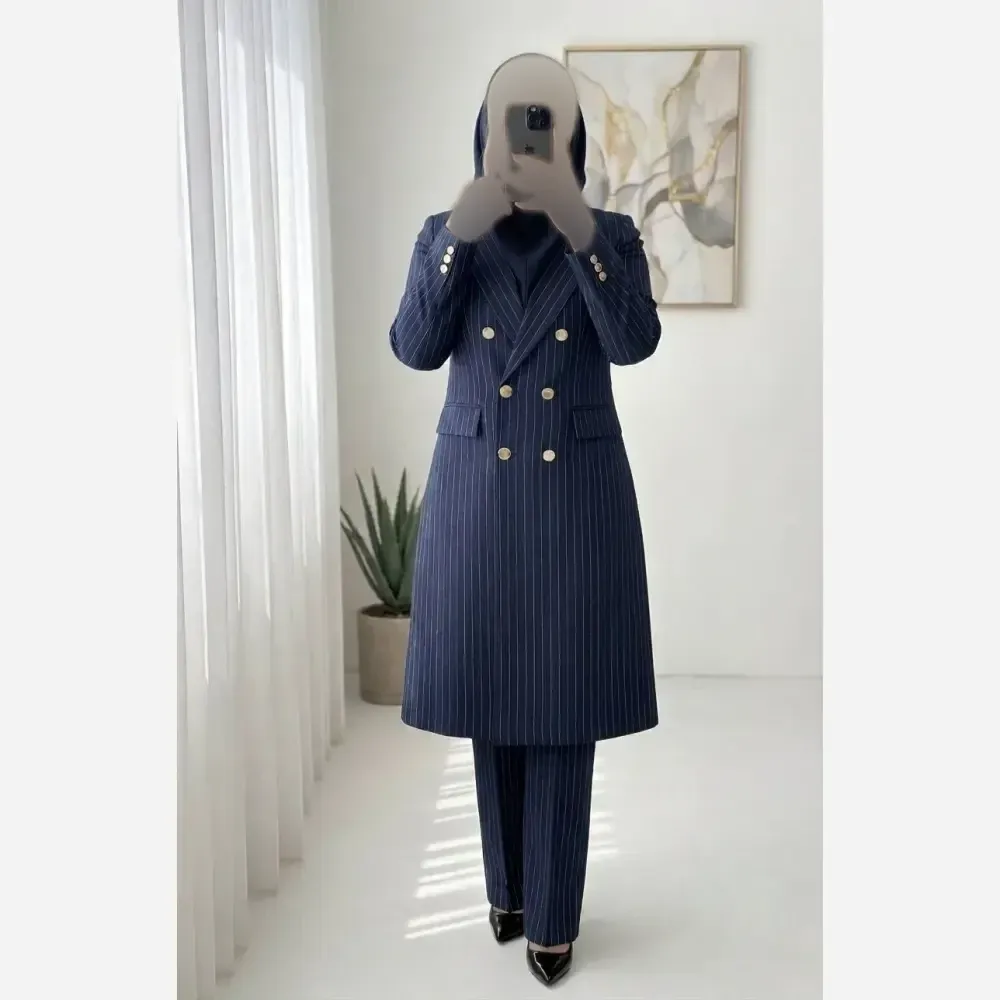ست اداری و مجلسی زنانه مدل سارا پارچه مازراتی کجراه درجه یک