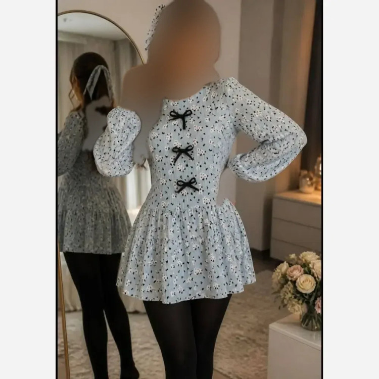 تونیک مانتویی نازگل جنس گل گچی پایین کلوش فری سایز