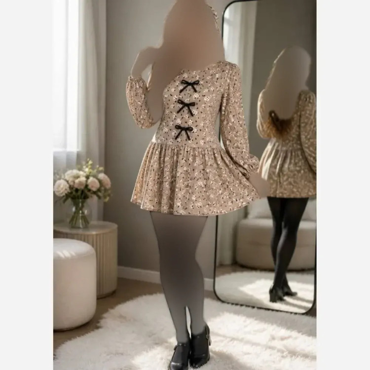 تونیک مانتویی نازگل جنس گل گچی پایین کلوش فری سایز