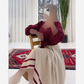 پیراهن مازراتی زنانه مدل رویا با کمربند فری سایز
