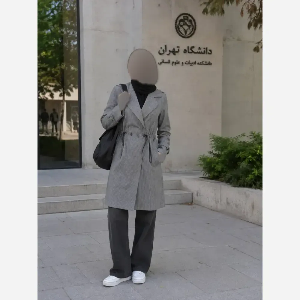 مانتو دانشجویی اداری دیپلمات کمرگت جلو دکمه فیونا اعلا