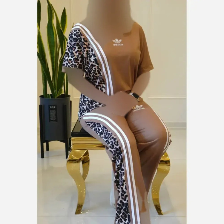 ست شلوار و تیشرت مدل ترانه جنس پنبه فری سایز