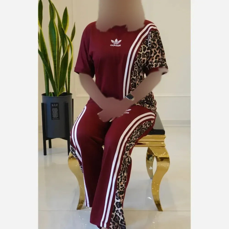 ست شلوار و تیشرت مدل ترانه جنس پنبه فری سایز