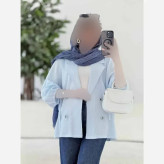 کت آستین بندی لنین شسته شده اعلا فری سایز مناسب تا 48