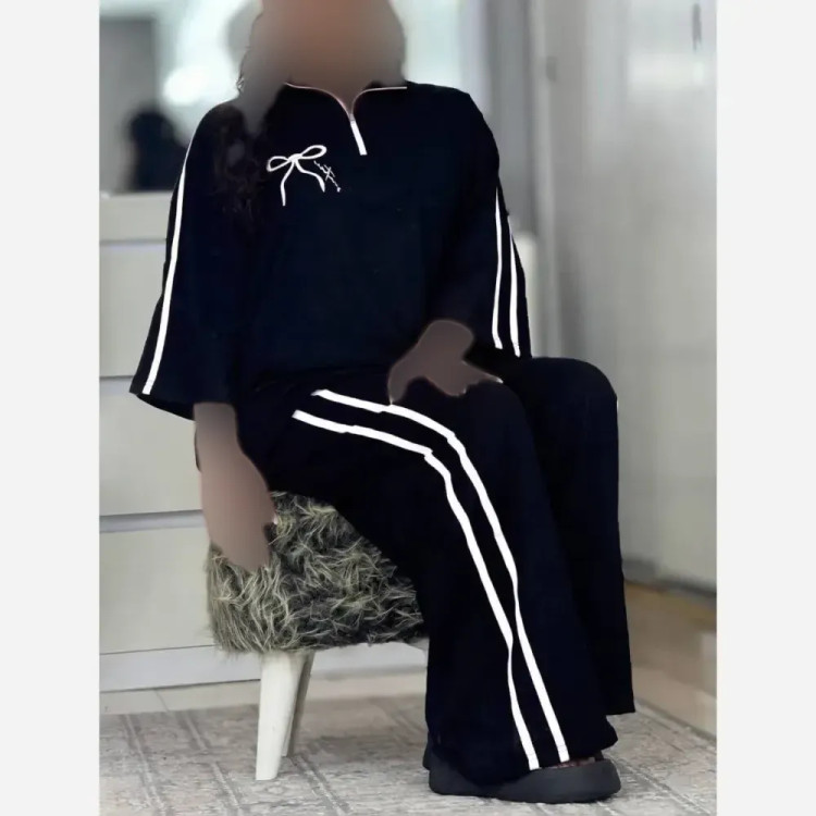 ست تیشرت شلوار زنانه ژاله پنبه گلکسی فری سایز